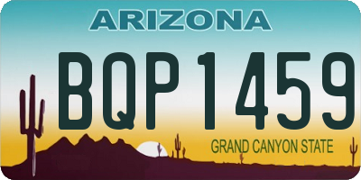 AZ license plate BQP1459