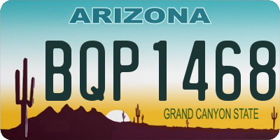 AZ license plate BQP1468