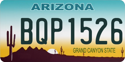 AZ license plate BQP1526