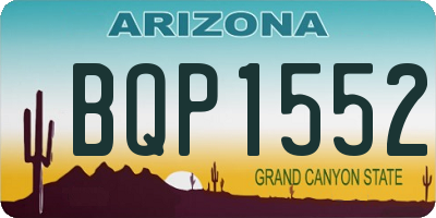 AZ license plate BQP1552