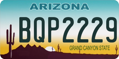 AZ license plate BQP2229