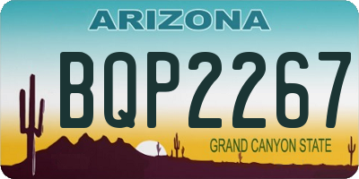 AZ license plate BQP2267