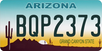 AZ license plate BQP2373
