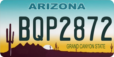 AZ license plate BQP2872