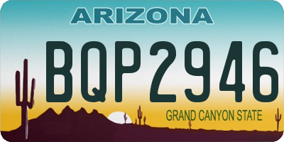 AZ license plate BQP2946