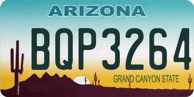 AZ license plate BQP3264