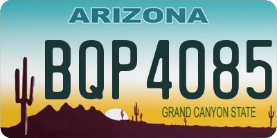 AZ license plate BQP4085