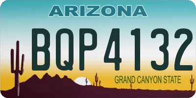 AZ license plate BQP4132