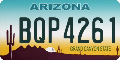 AZ license plate BQP4261