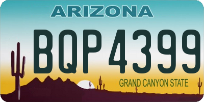 AZ license plate BQP4399