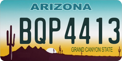 AZ license plate BQP4413