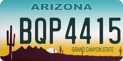 AZ license plate BQP4415