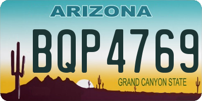 AZ license plate BQP4769