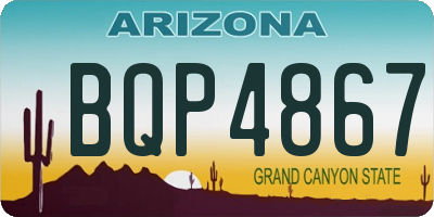 AZ license plate BQP4867