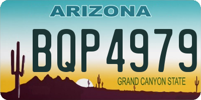 AZ license plate BQP4979