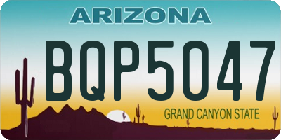 AZ license plate BQP5047