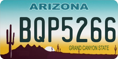 AZ license plate BQP5266