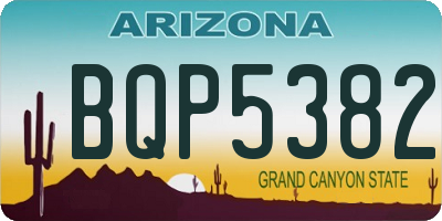 AZ license plate BQP5382