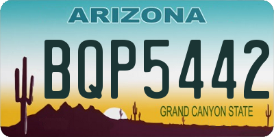 AZ license plate BQP5442