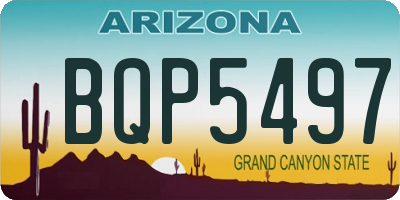 AZ license plate BQP5497