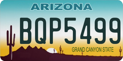 AZ license plate BQP5499