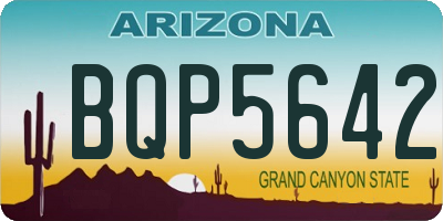 AZ license plate BQP5642