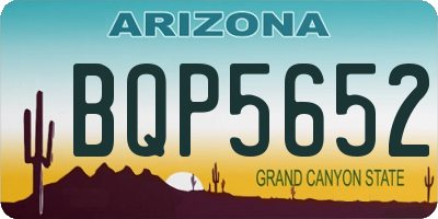 AZ license plate BQP5652