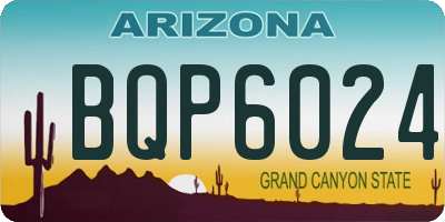AZ license plate BQP6024