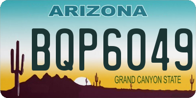 AZ license plate BQP6049