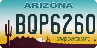 AZ license plate BQP6260