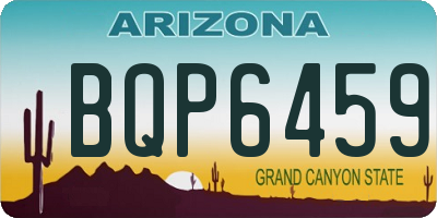 AZ license plate BQP6459