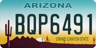 AZ license plate BQP6491