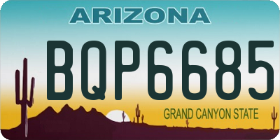 AZ license plate BQP6685