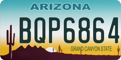 AZ license plate BQP6864