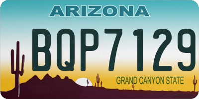 AZ license plate BQP7129