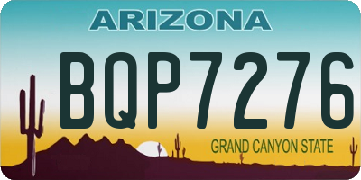 AZ license plate BQP7276