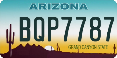 AZ license plate BQP7787