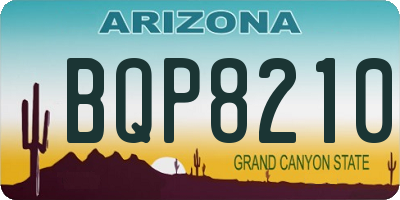 AZ license plate BQP8210