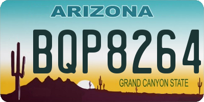 AZ license plate BQP8264