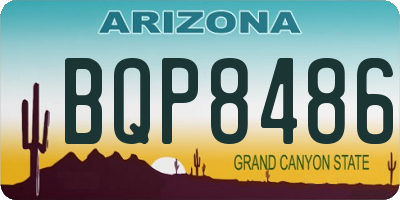AZ license plate BQP8486