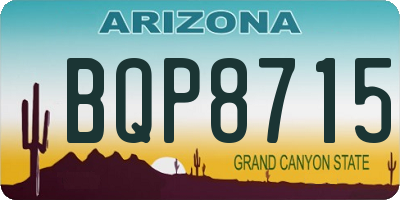 AZ license plate BQP8715