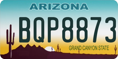 AZ license plate BQP8873