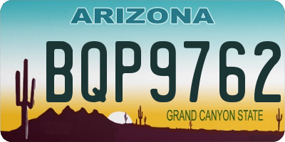 AZ license plate BQP9762