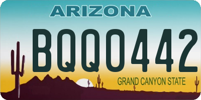 AZ license plate BQQ0442