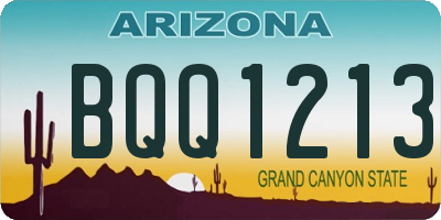AZ license plate BQQ1213