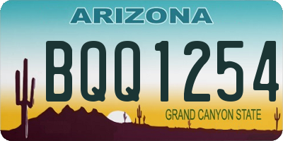 AZ license plate BQQ1254