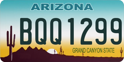 AZ license plate BQQ1299