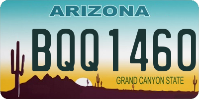 AZ license plate BQQ1460