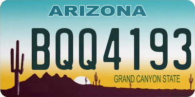 AZ license plate BQQ4193