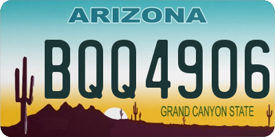 AZ license plate BQQ4906